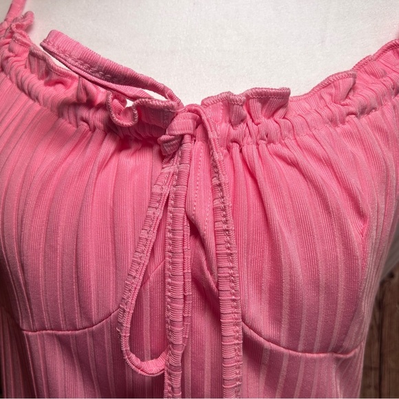 SHEIN Pink Ribbed Sleeveless Top Size L (I) - Picture 3 of 10